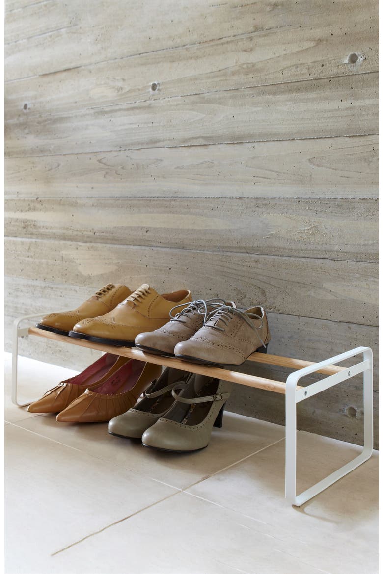 Plain White Shoe Rack, Alternate, color, WHITE