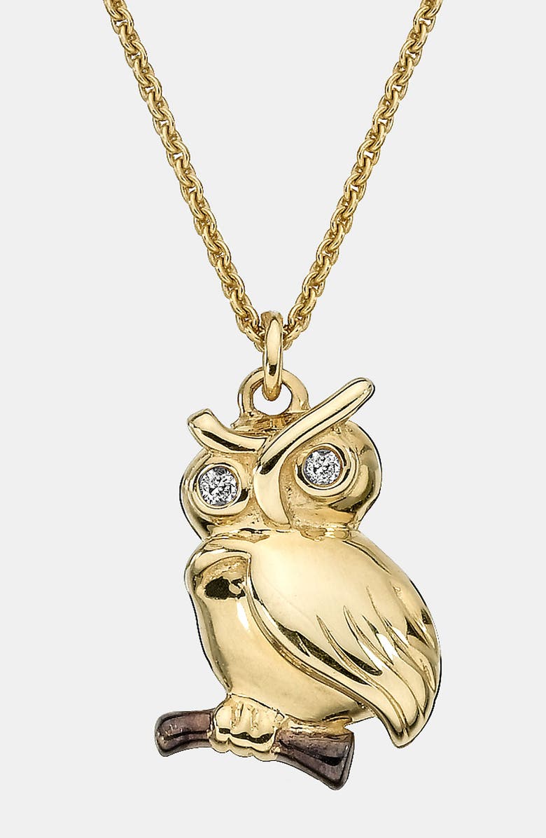 Whitney Stern Owl Pendant Necklace, Main, color,