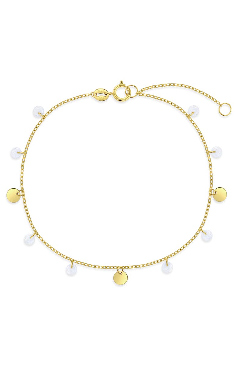 In Season Jewelry 14k Coin Dangle Girl Bracelet, Main, color, Gold