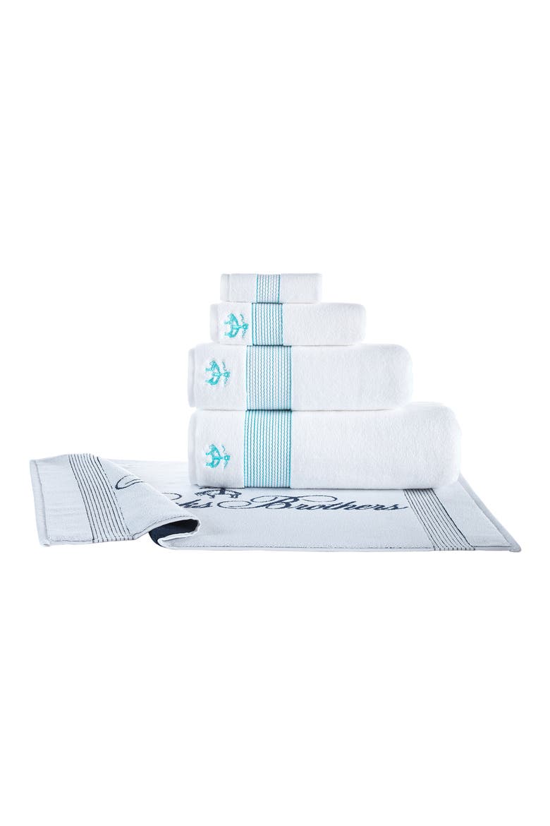 2-Piece Robe Stripe Towel Set, Alternate, color, SEA GLASS