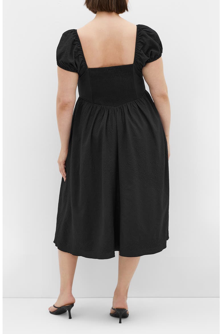 Shelby Midi Dress, Alternate, color, BLACK