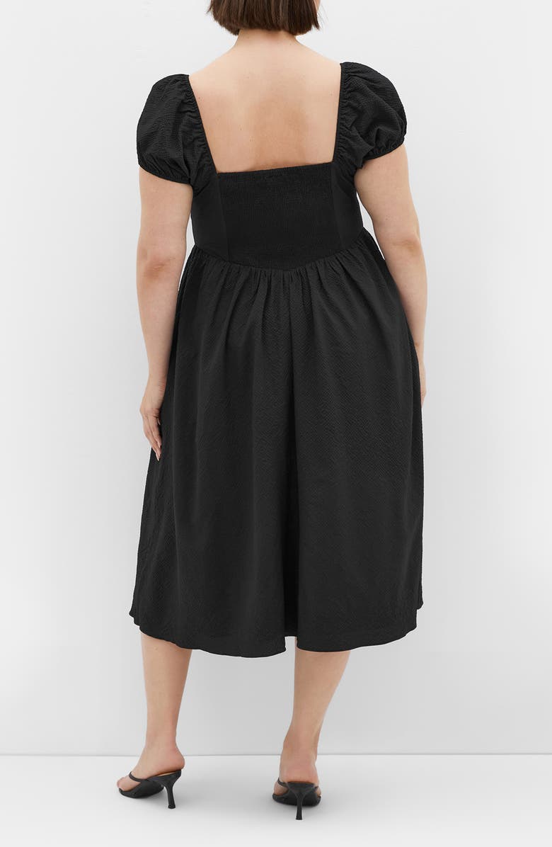City Chic Shelby Midi Dress, Alternate, color, Black