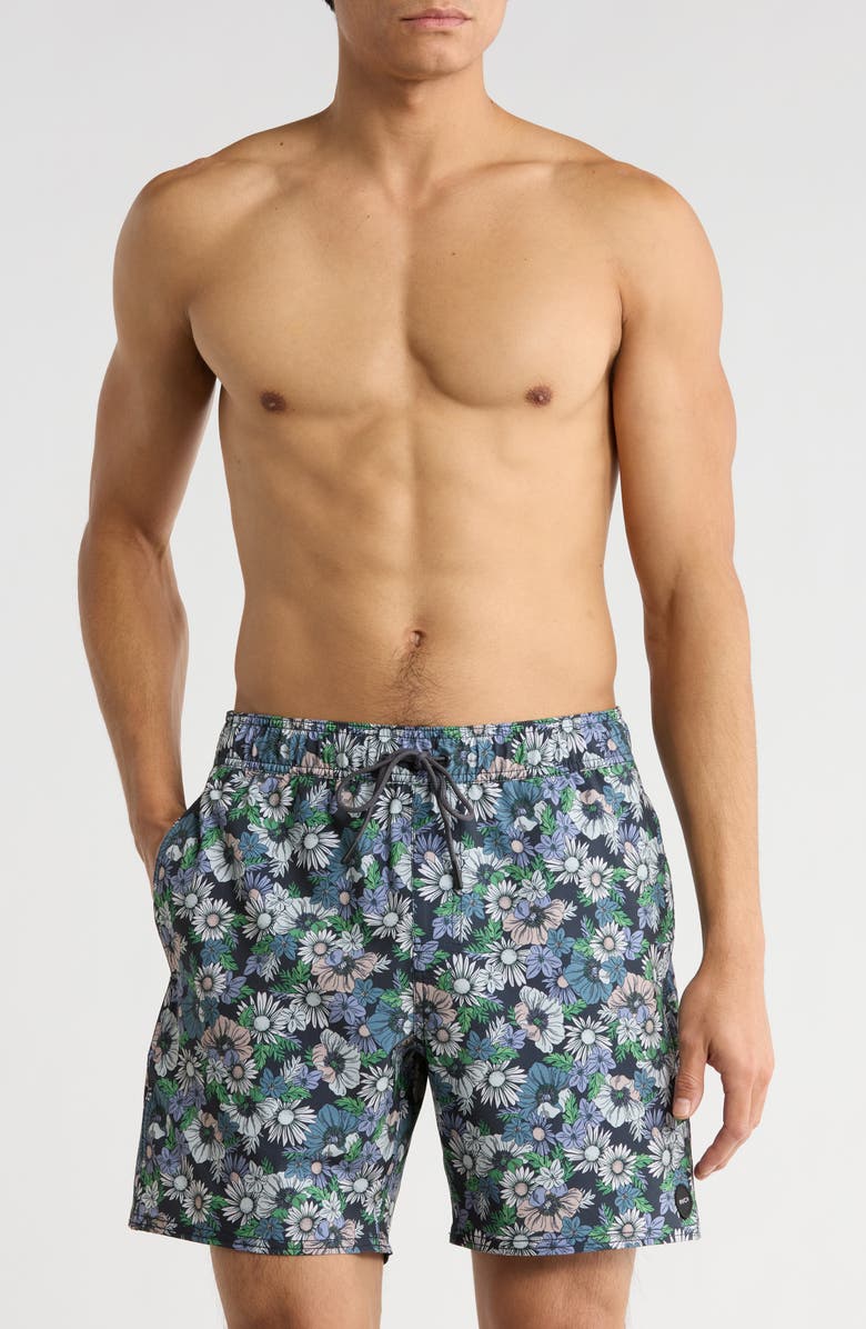 RVCA Tropical Print Board Shorts, Main, color, Multi/Multi