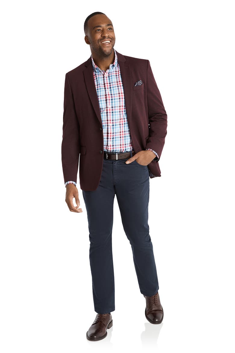 Milton Textured Stretch Sport Coat, Alternate, color, WINE