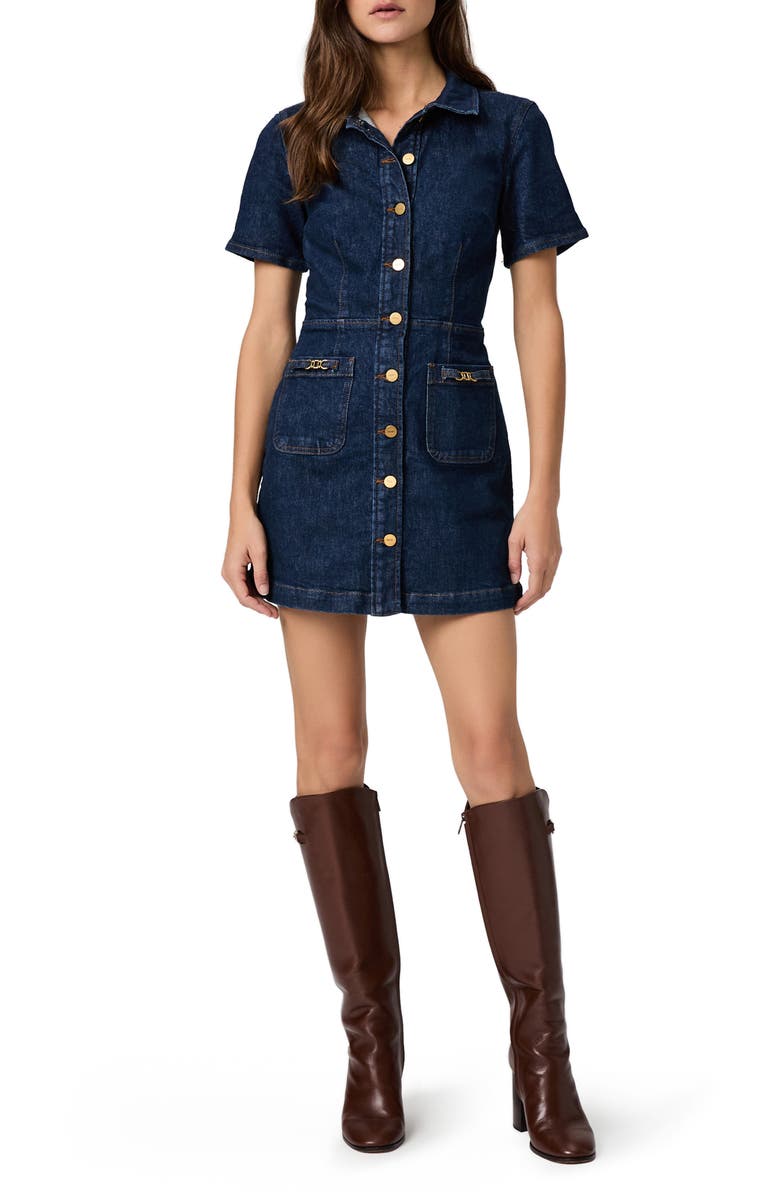 PAIGE Clementine Stretch Organic Cotton Denim Dress, Alternate, color, Bijoux