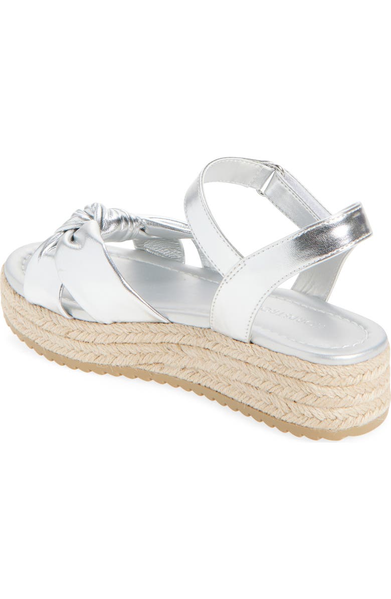 Nordstrom Kids' Bren Espadrille Wedge Sandal, Alternate, color, Silver Metallic