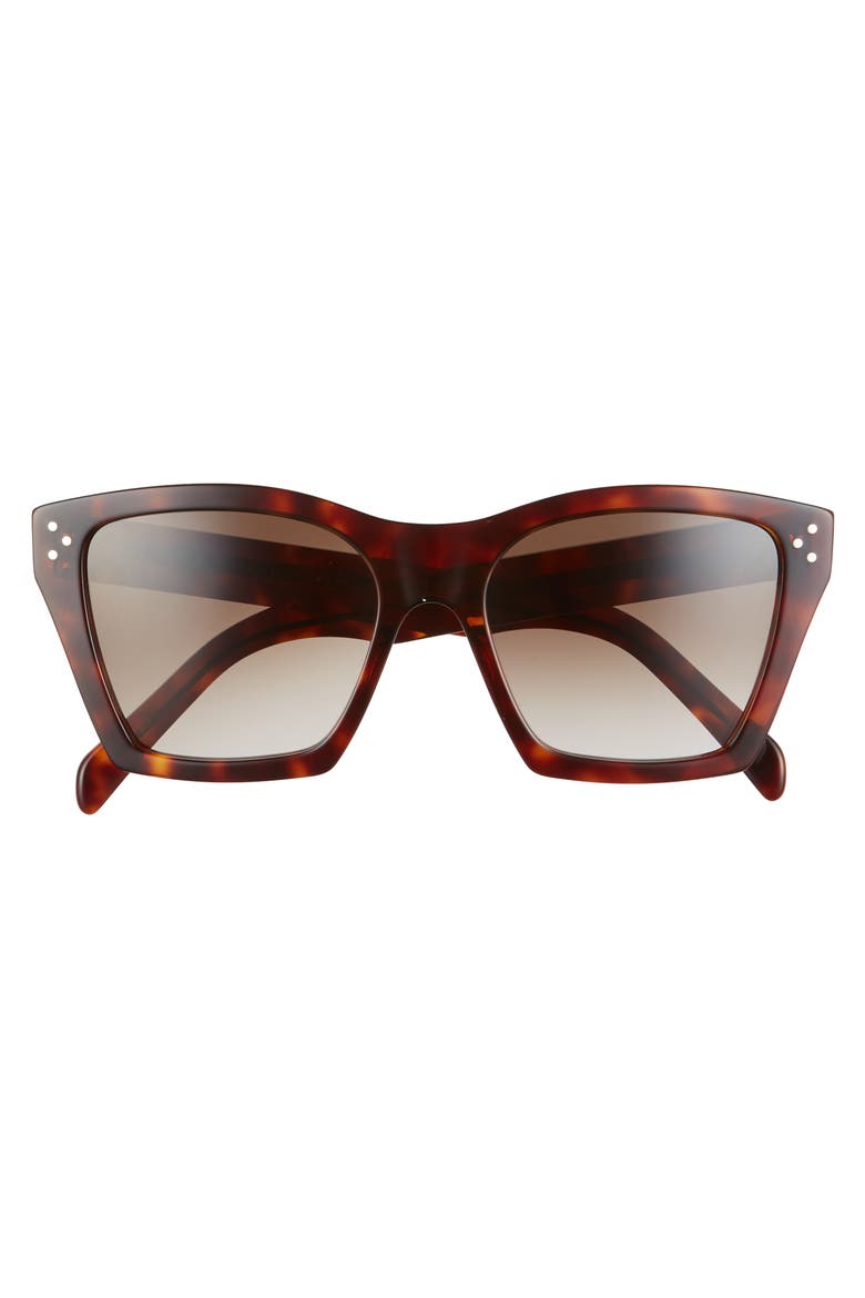 55mm Cat Eye Sunglasses, Alternate, color, DARK HAVANA/ GRADIENT BROWN