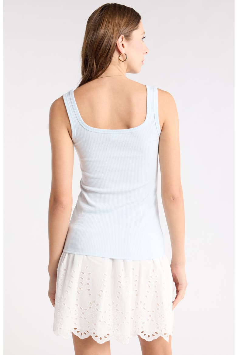 Rib Tank Top, Alternate, color, BLUE BREEZE