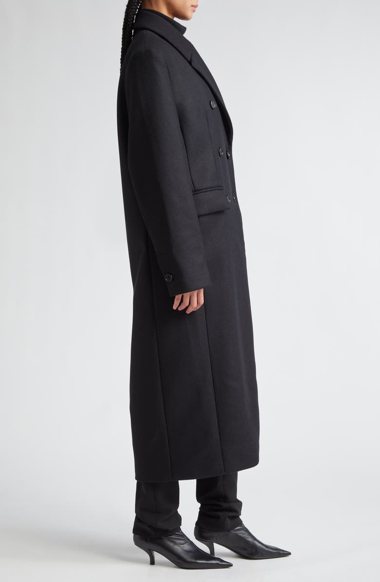TOTEME Broad Double Breasted Recycled Wool Blend Coat, Alternate, color, 
