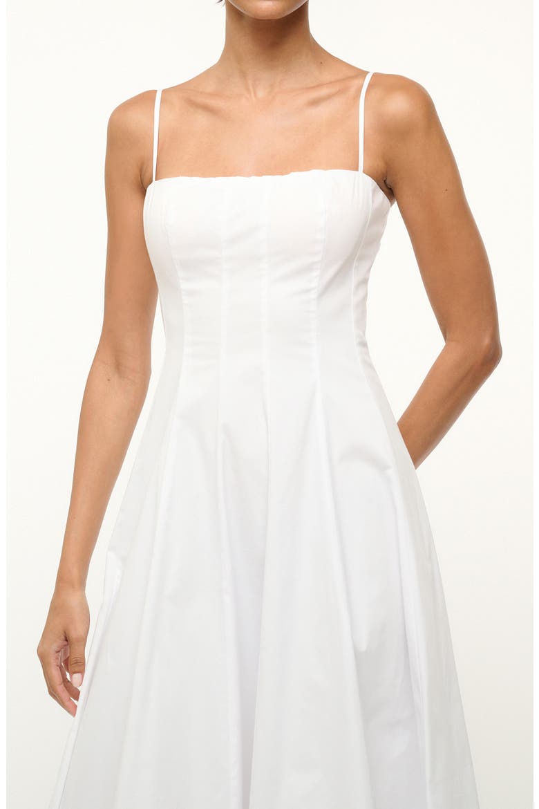 Wylie Seamed Midi Dress, Alternate, color, WHITE