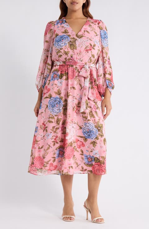 Floral Midi Dress (Plus)