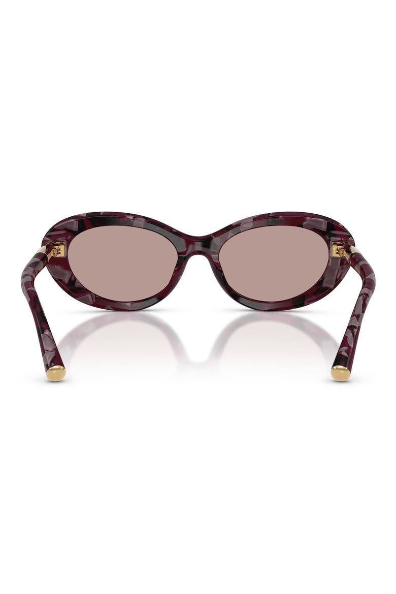 54mm Oval Sunglasses, Alternate, color, PEARL HAVANA PURPLE / BROWN