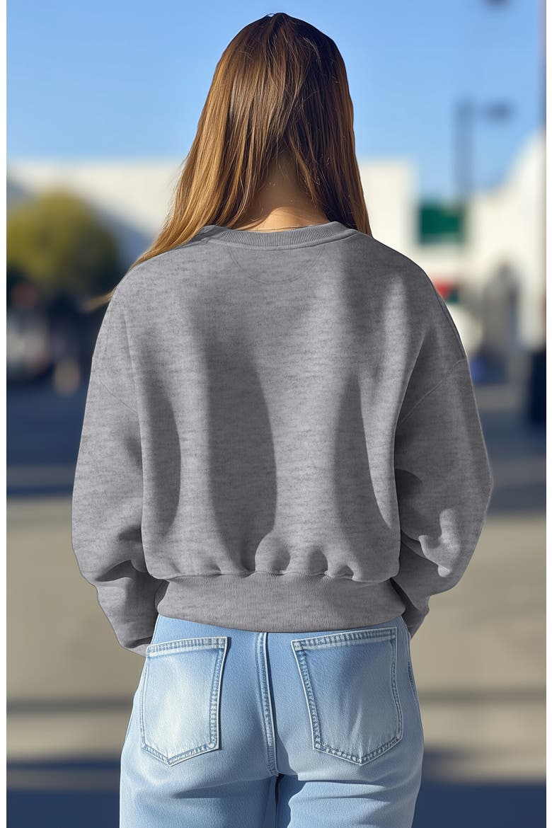Butterfly Relaxed Sweatshirt, Alternate, color, Heather Gray