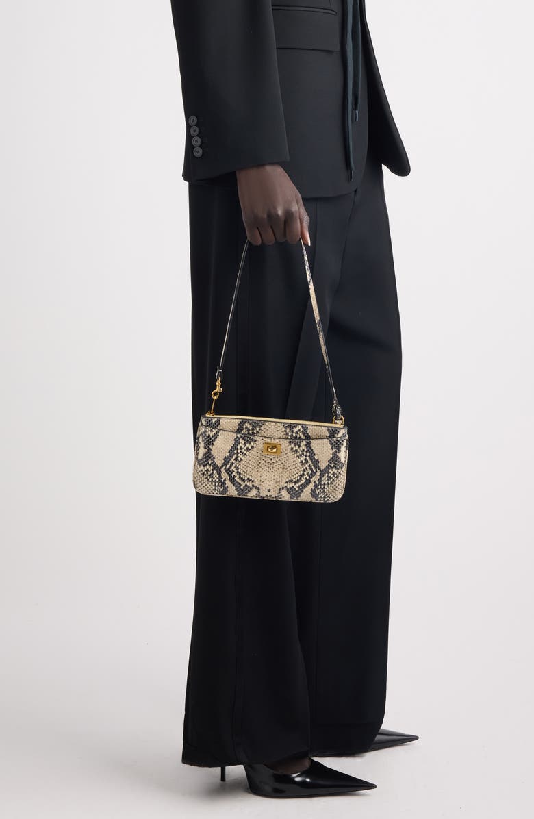 Balenciaga Rodeo Python Print Leather Bag, Alternate, color, 2417 Natural