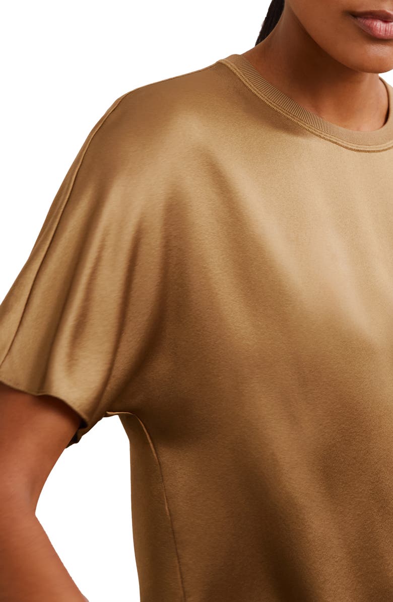 Reiss Lena Silk Top, Alternate, color, Camel