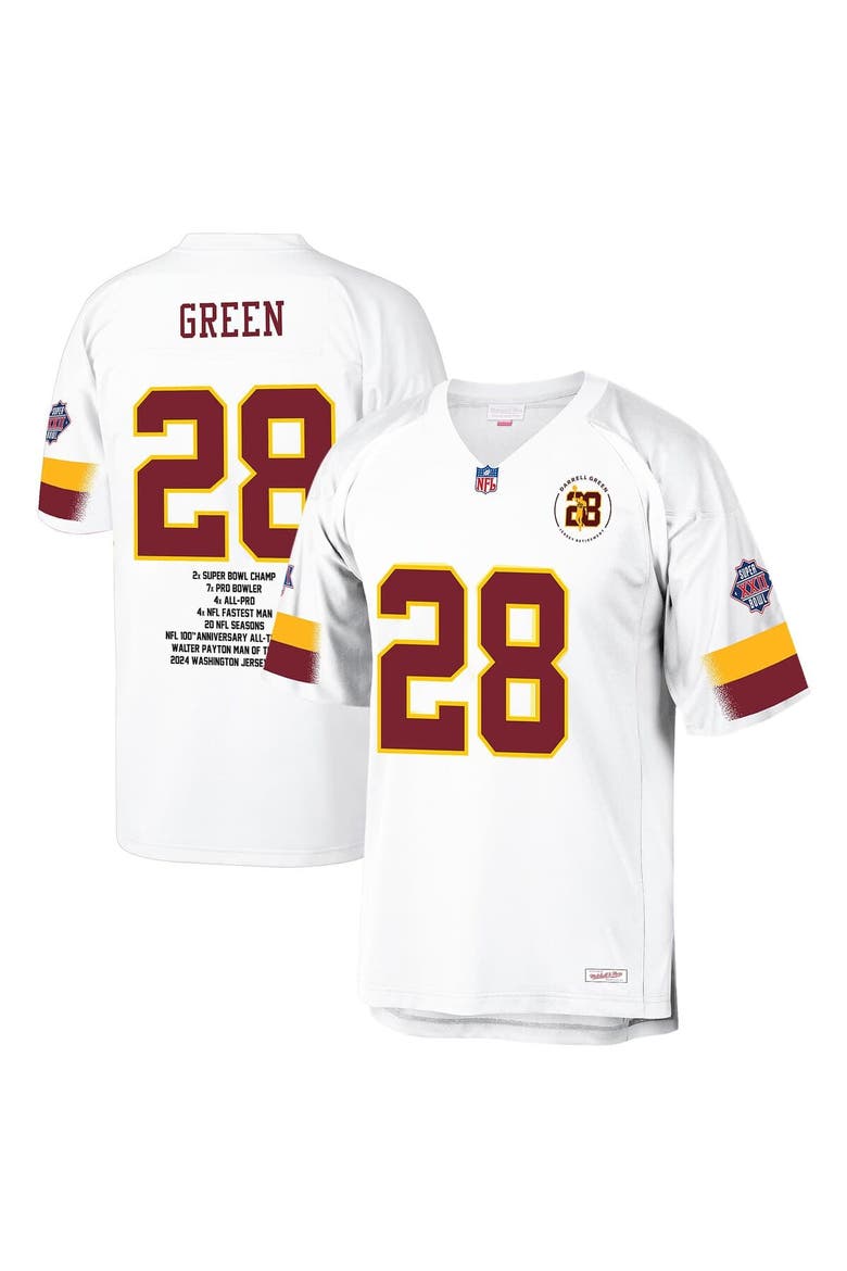 Men's Mitchell & Ness Darrell Green White Washington Commanders  Fashion Jersey, Main, color, White