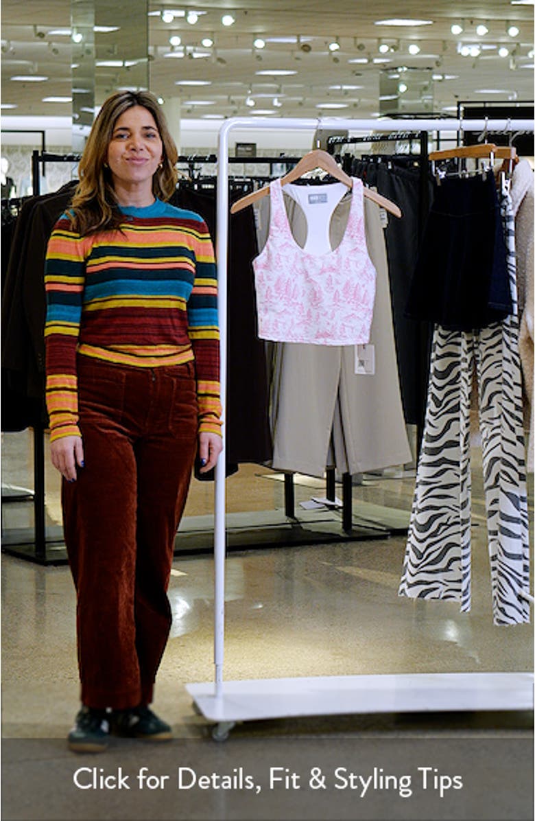 Yara Print Racerback Crop Tank, sales video thumbnail