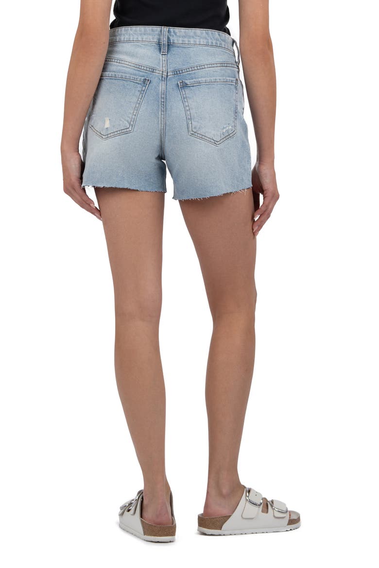 Jane High Waist Cutoff Denim Shorts, Alternate, color, DEEP