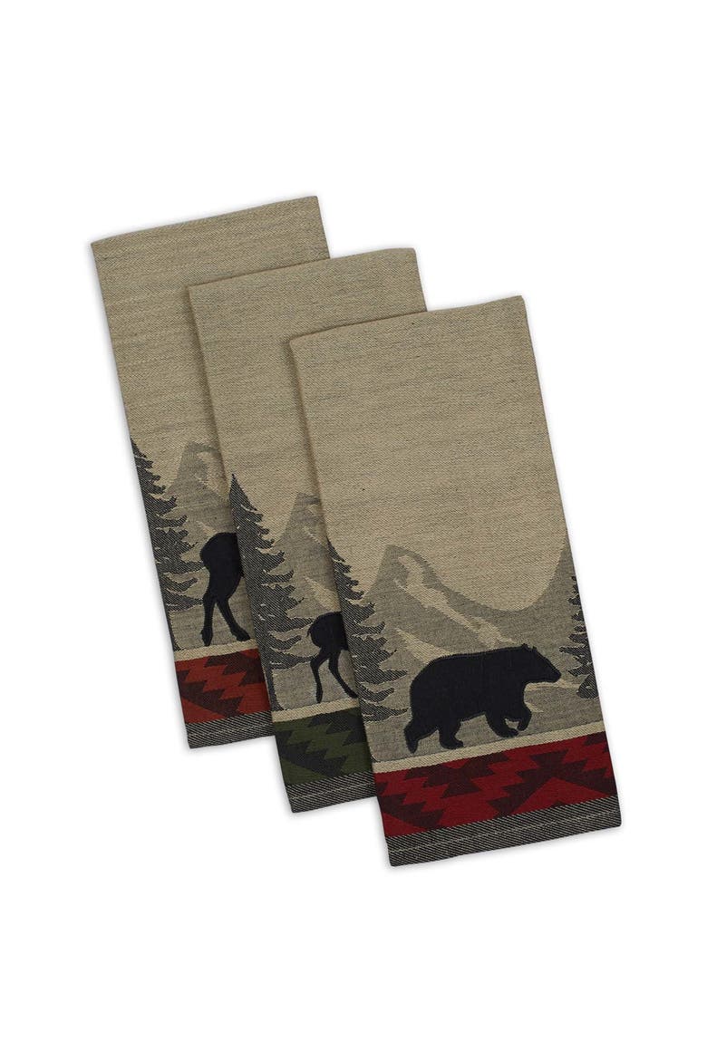 Walk In The Woods Jacquard Dishtowel Set/3, Main, color, Walk In The Woods