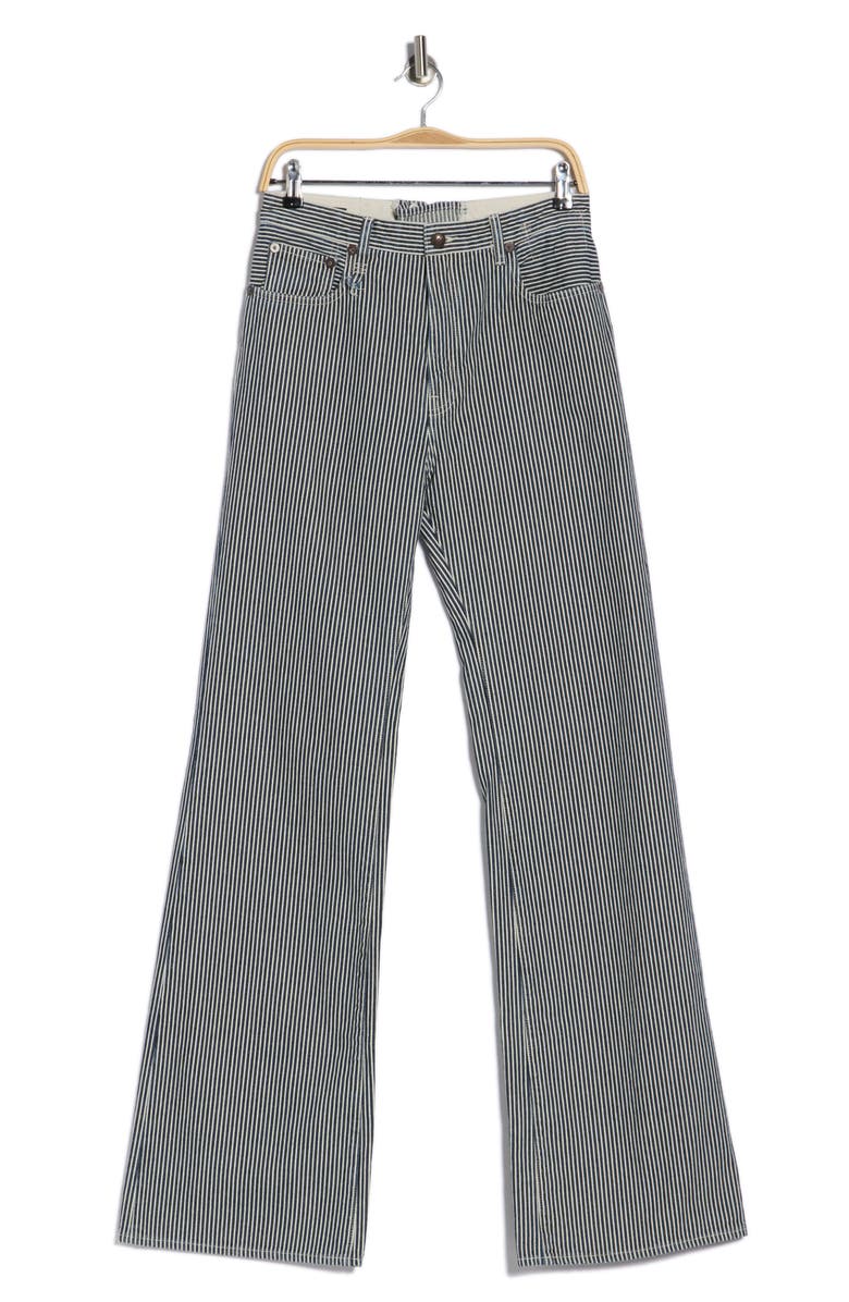 R13 Jane Flare Leg Jeans, Main, color, Rinse Indigo Railroad Blue