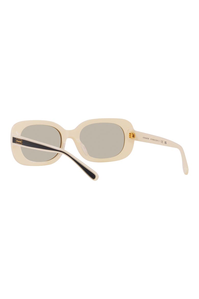 54mm Oval Sunglasses, Alternate, color, IVORY/GREY