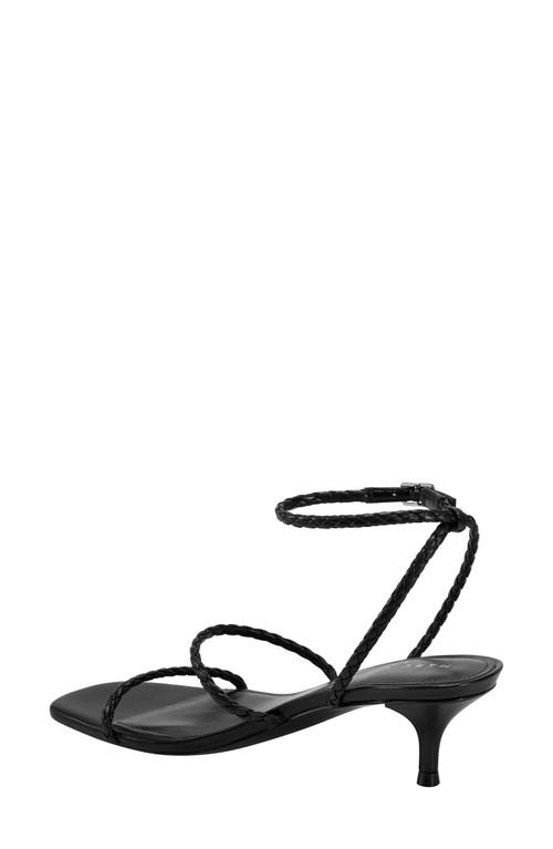 Marc Fisher Ltd Beylee Ankle Strap Kitten Heel Sandal In Black