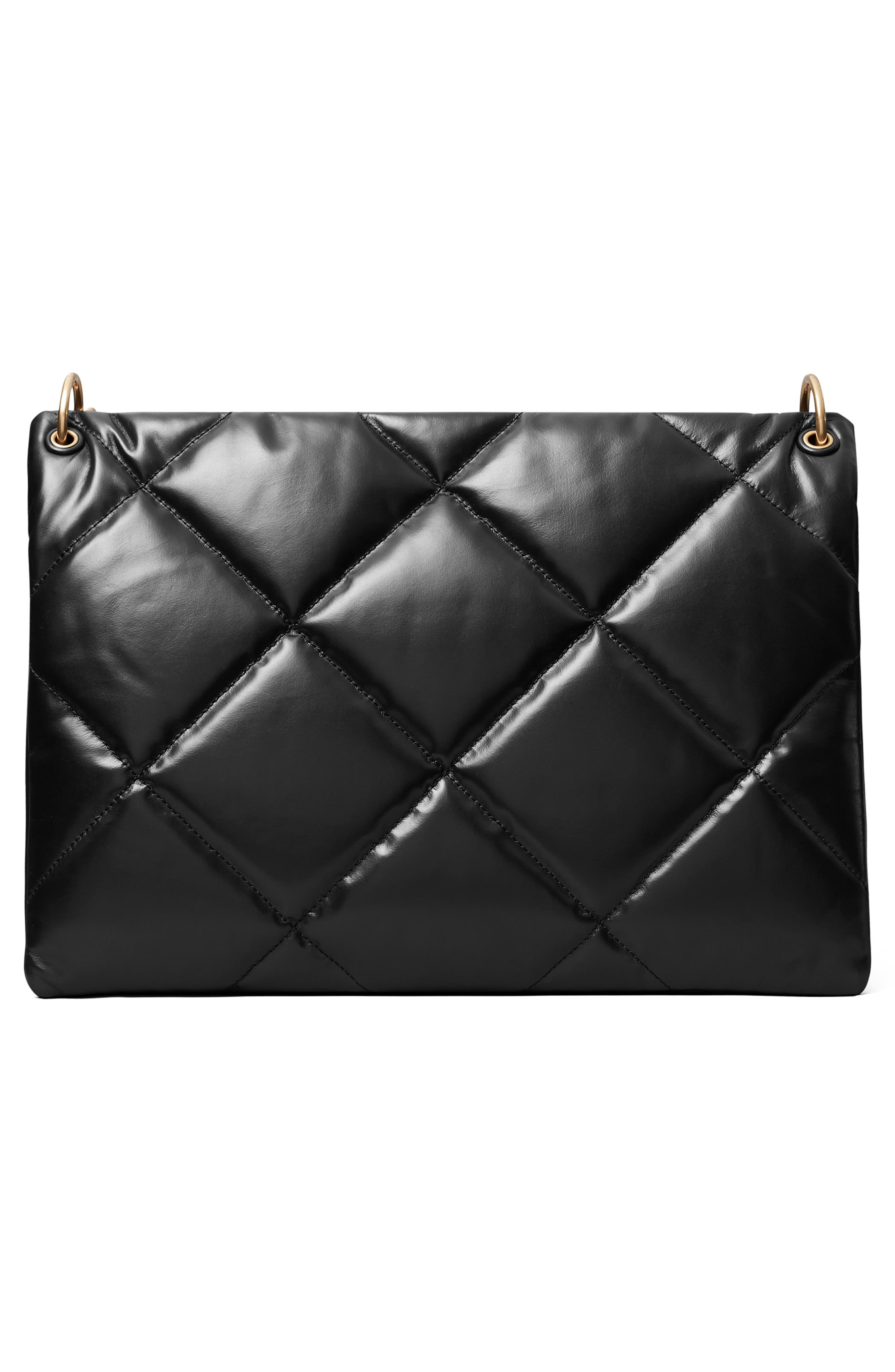 Tory Burch Kira Diamond Quilted Leather Hobo Bag, Alternate, color, 