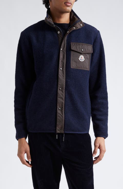 Mixed Media Wool Blend Jacket