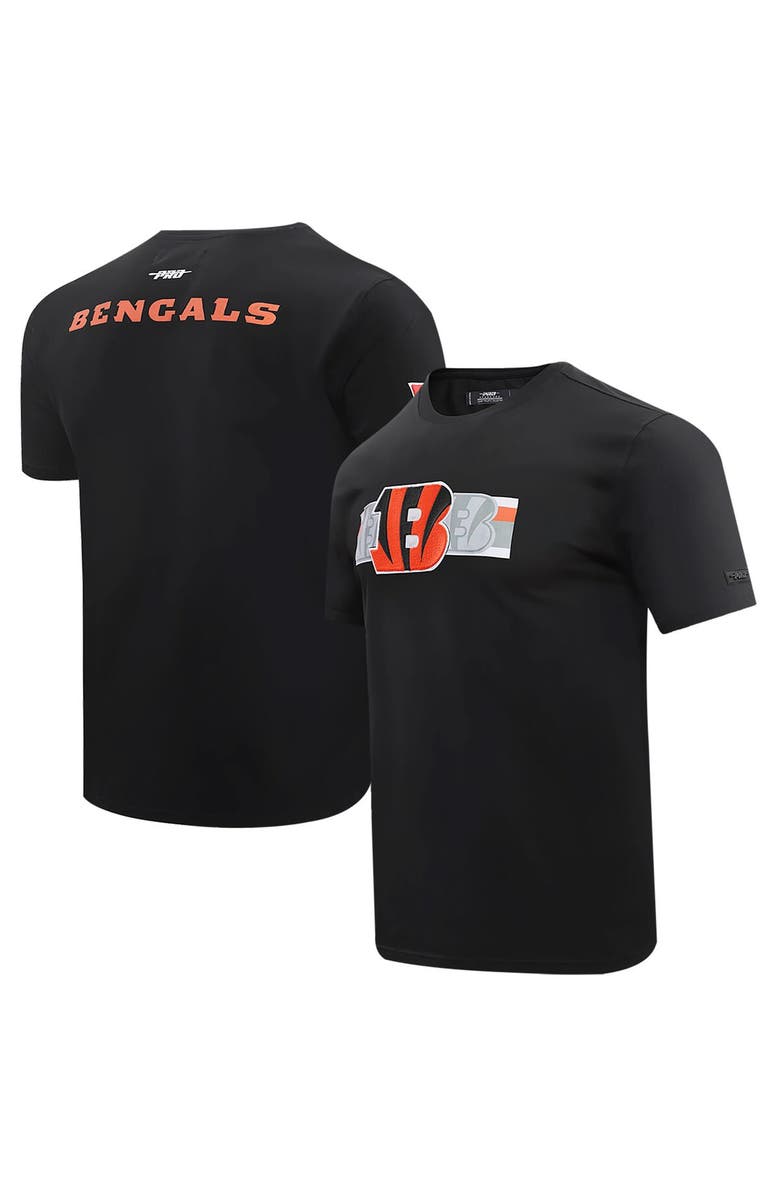 PRO STANDARD Men's Pro Standard Black Cincinnati Bengals Retro Striper T-Shirt, Main, color, Black