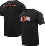 PRO STANDARD Men's Pro Standard Black Cincinnati Bengals Retro Striper T-Shirt