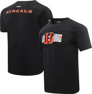 PRO STANDARD Men's Pro Standard Black Cincinnati Bengals Retro Striper T-Shirt