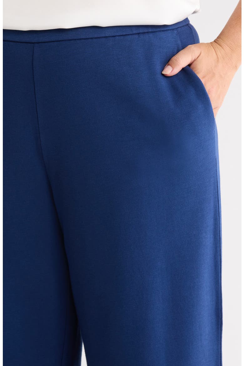 Garment Dyed Organic Cotton Terry Wide Leg Pants, Alternate, color, DEEP DIVE