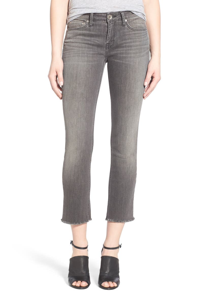 'Fem' Crop Straight Leg Jeans, Main, color, ASH