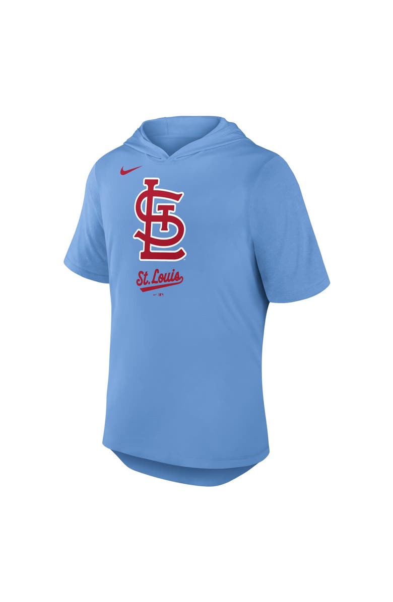 Nike Men's Nike Light Blue St. Louis Cardinals Tri-Blend Hoodie T-Shirt, Alternate, color, Light Blue