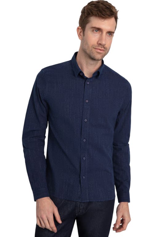 Vustra Storm Blue Button-down Shirt In Navy