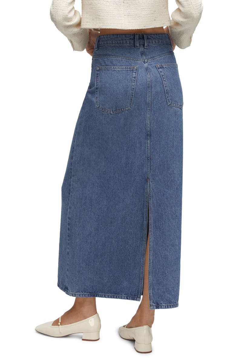 MANGO Denim Maxi Skirt, Alternate, color, 