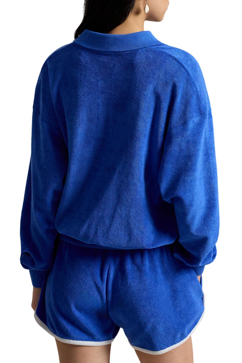 Cotton Blend French Terry Sweatshirt, Alternate, color, GALA BLUE