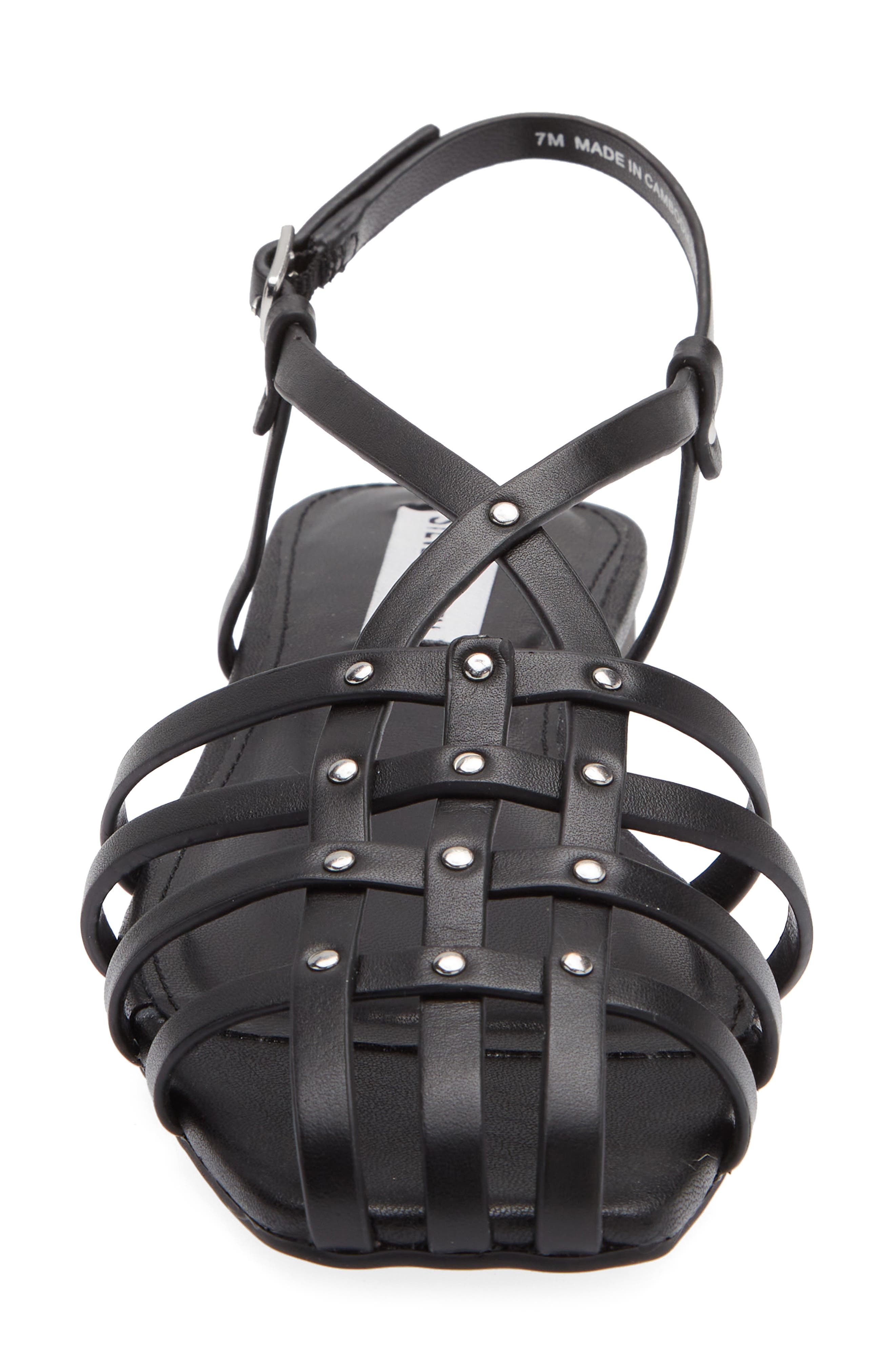 Steve Madden Riverr Slingback Sandal, Alternate, color, Black Leather