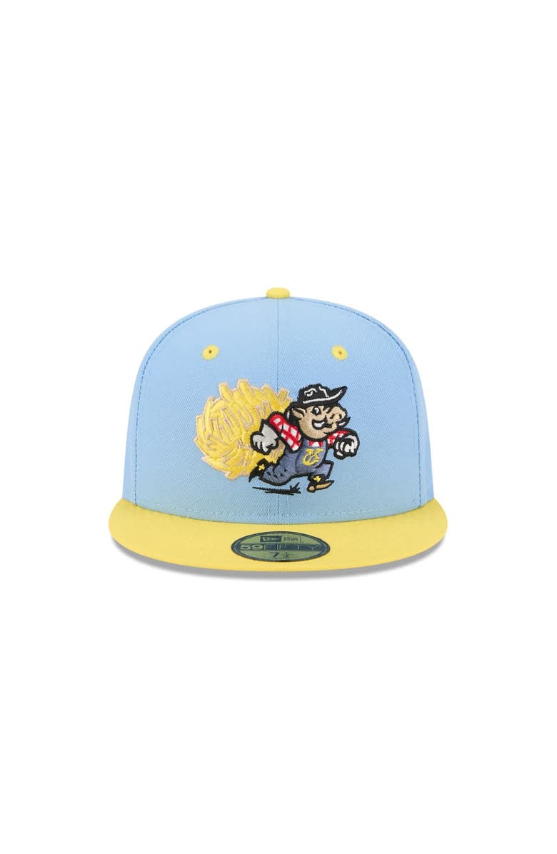 New Era Men's New Era  Light Blue Amarillo Sod Poodles Theme Nights 59FIFTY Fitted Hat, Alternate, color, Light Blue