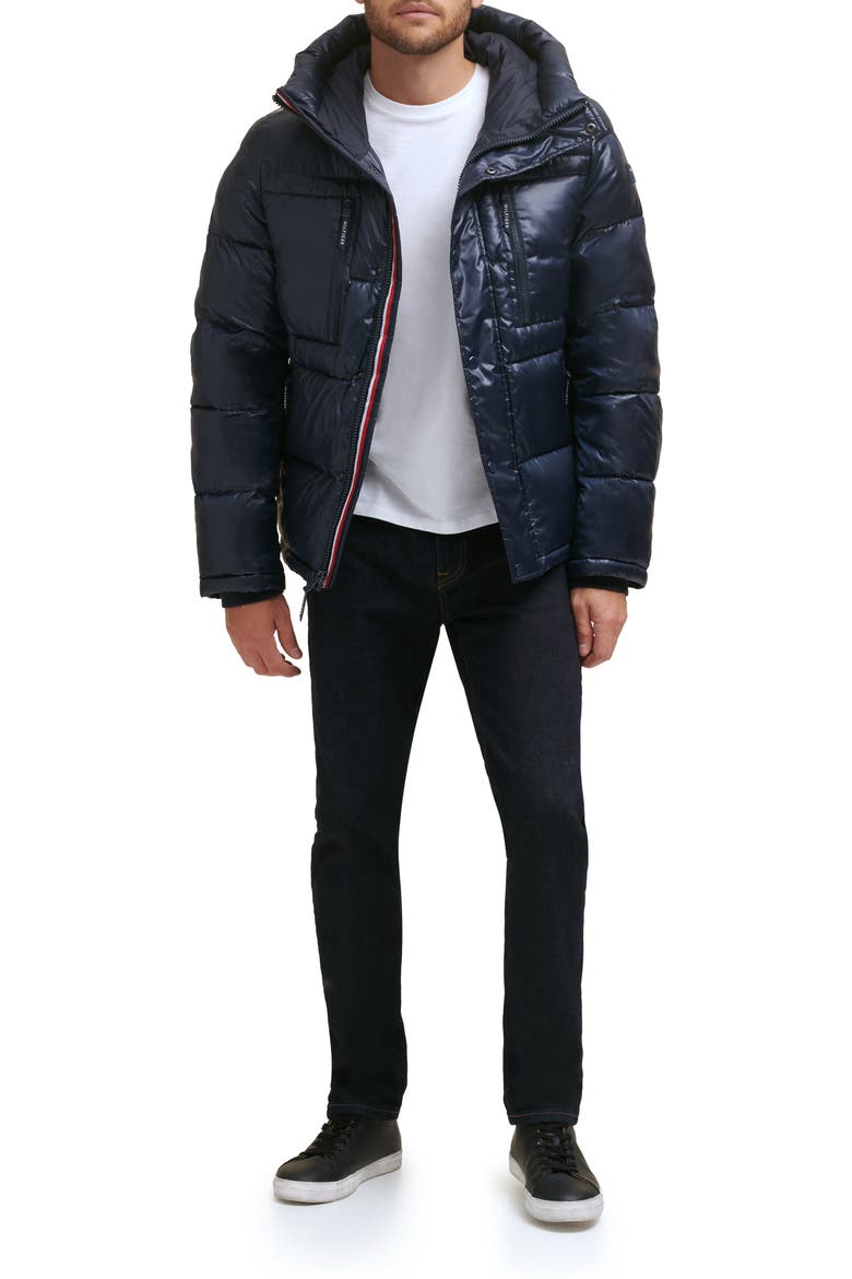 Hooded Puffer Jacket, Alternate, color, MIDNIGHT