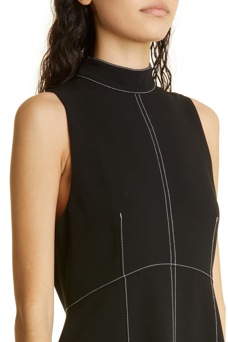 Loreen Sheath Dress, Alternate, color, BLACK/ IVORY