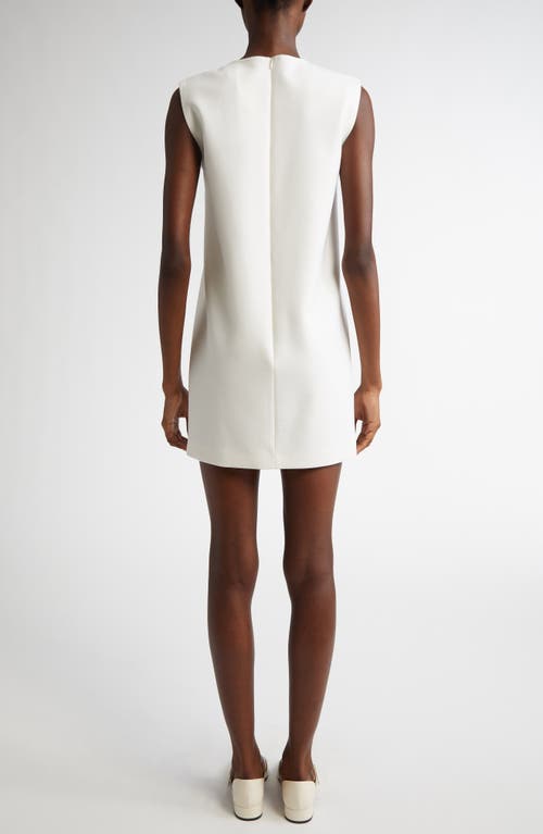 Max Mara Fiuggi Stretch Wool Canvas Minidress In White