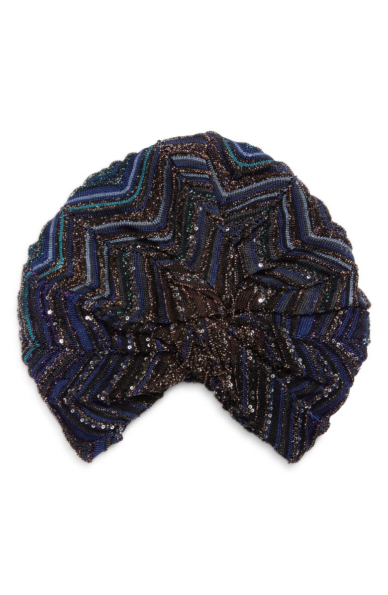 Missoni Sequin Knit Head Wrap, Main, color, 0001 Black Multi