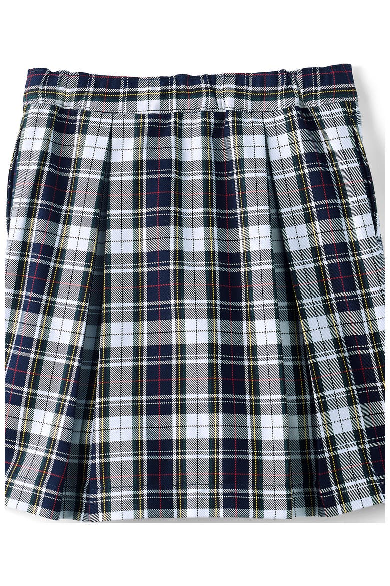 School Uniform Girls Plaid Skort Top of Knee, Alternate, color, Classic Navy Multi Plaid