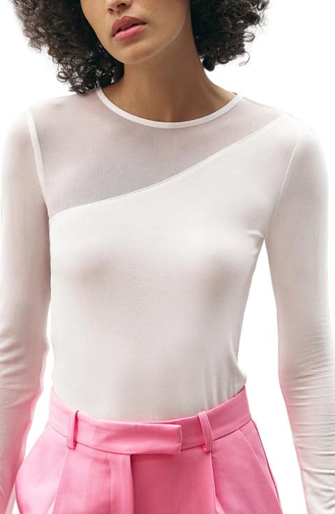 Milo Long Sleeve Mesh & Jersey Top