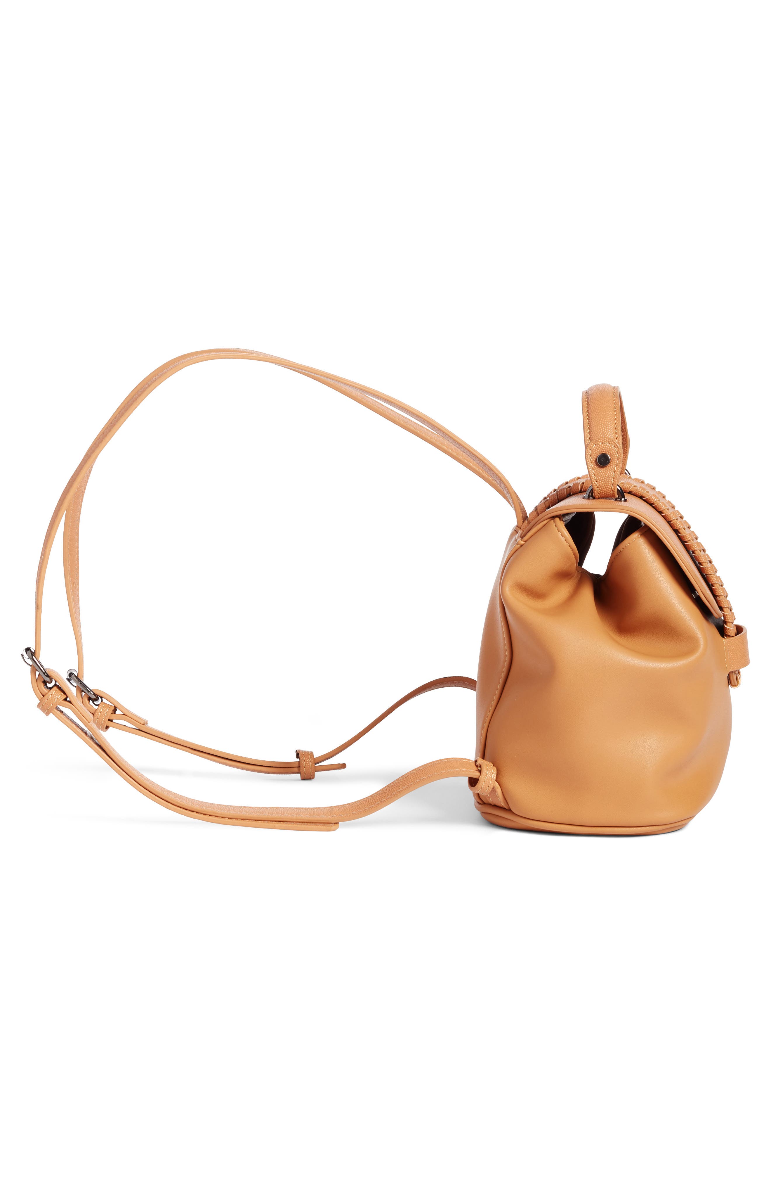 Street Level Whipstitch Faux Leather Backpack, Alternate, color, 