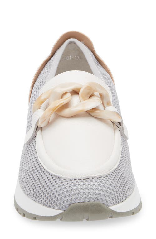 Regarde Le Ciel Eloida Loafer In White/grey/sabbia