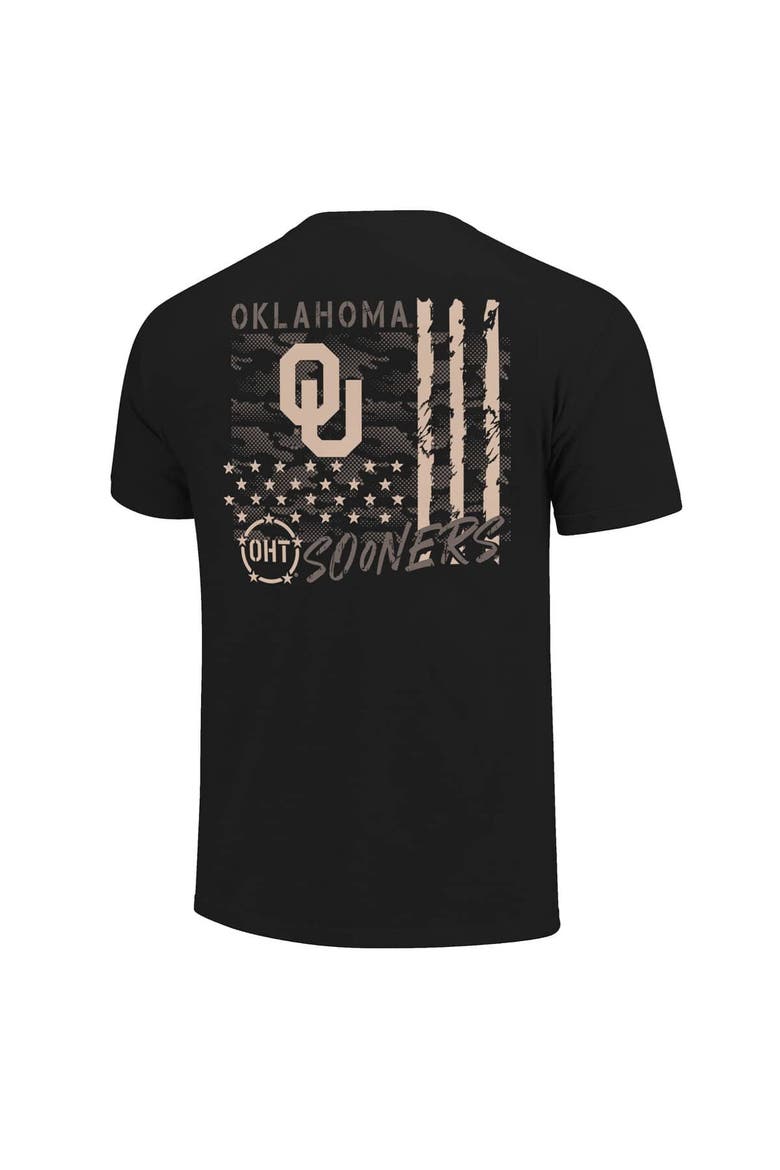 Men's  Black Oklahoma Sooners Comfort Colors OHT Camo Overlay T-Shirt, Alternate, color, Black