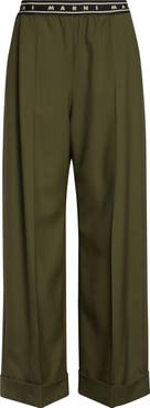 Marni Tropical Virgin Wool Straight Leg Pants