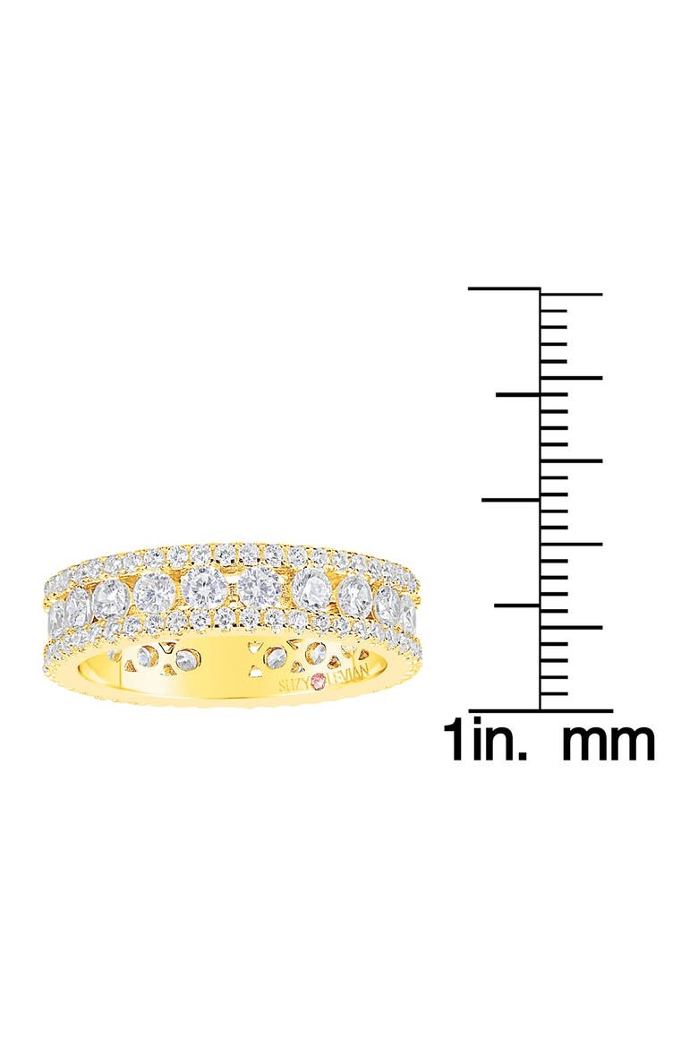 14K Gold CZ Modern Eternity Band, Alternate, color, YELLOW